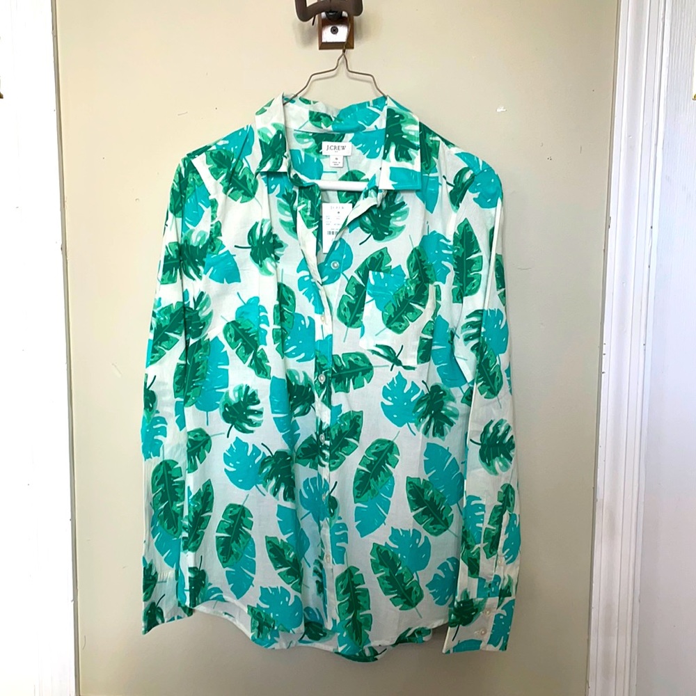 J.Crew Factory 100% cotton button down Size S NWT